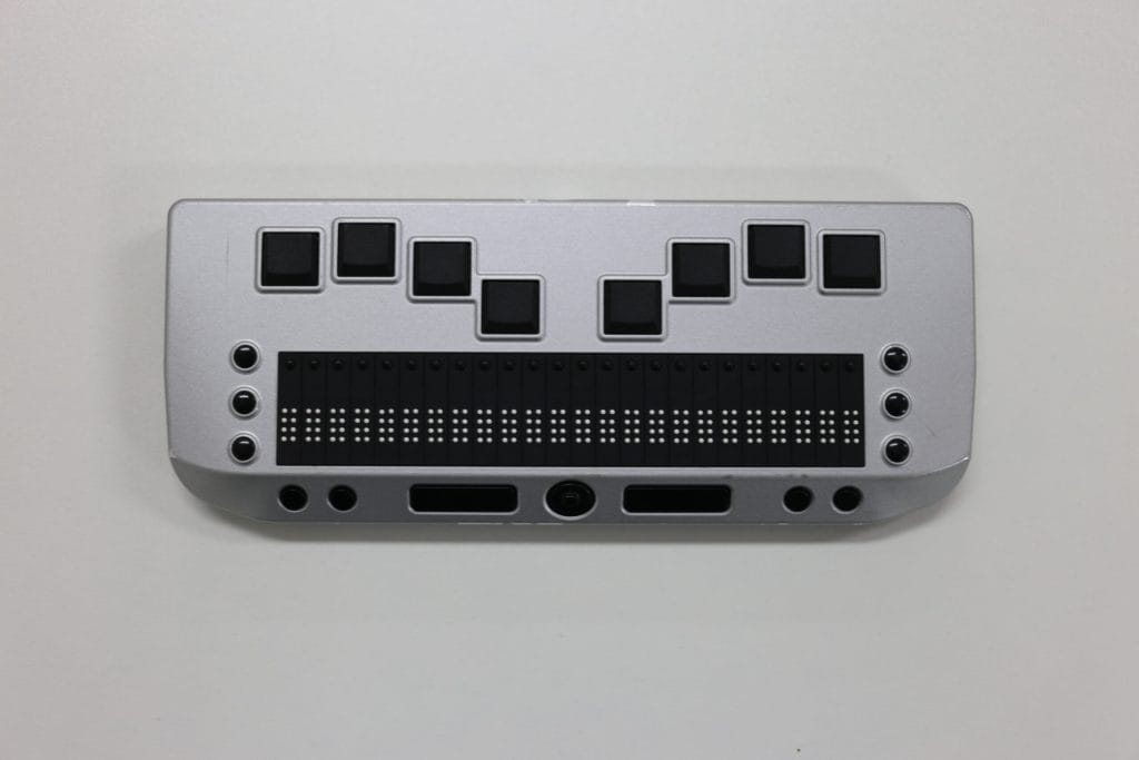 A refreshable braille display